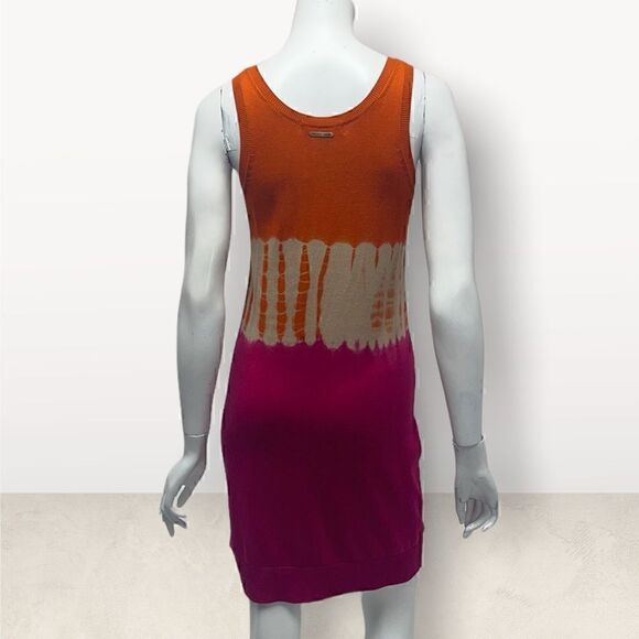 Michael Michael Kors Sleeveless Orange & Pink Mini Dress - Picture 5 of 8